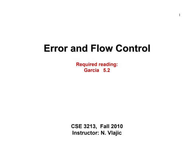 Cse3213 11 flow_errorcontrol_f2010