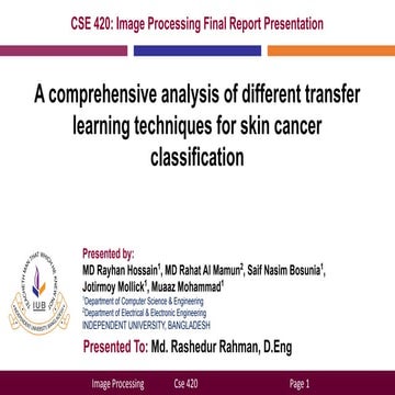 A comprehensive analysis of different transfer learning techniques for skin cancer classification