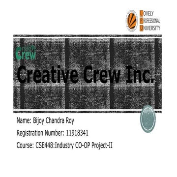 CSE448 Industry CO-OP Project II​ - Internship.pptx