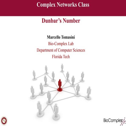 CSE5656   Complex Networks - Dunbar's Number