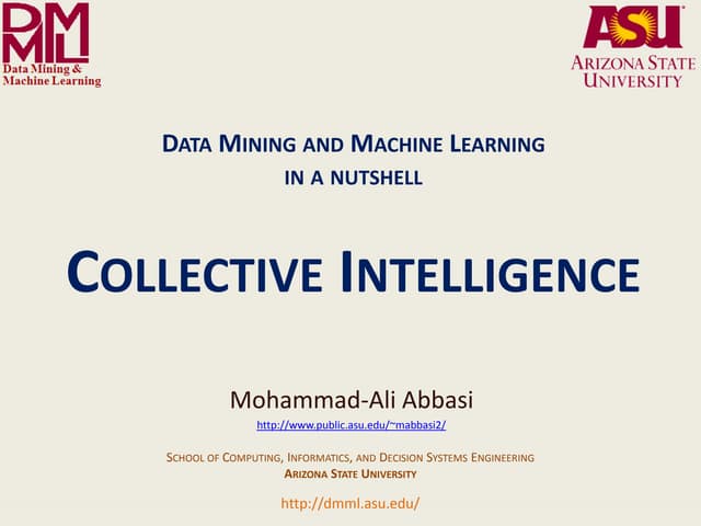 Collective Intelligence, part II