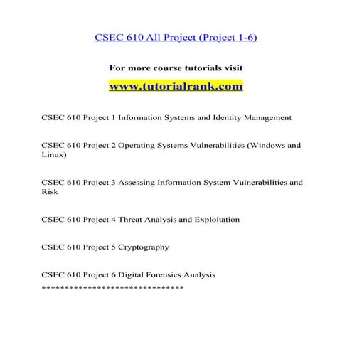 Csec 610 Inspiring Innovation--tutorialrank.com