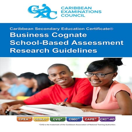 CSEC Business Cognate SBA Research Guidelines