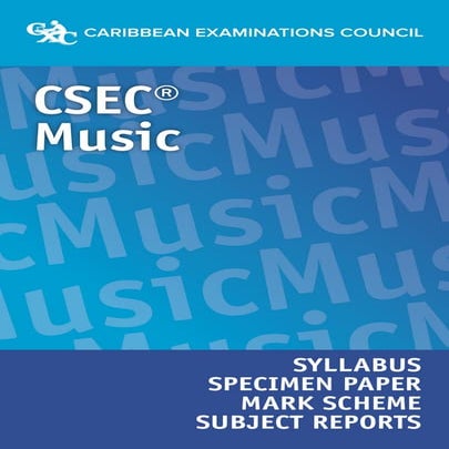 CXC CSEC Syllabus for Music
