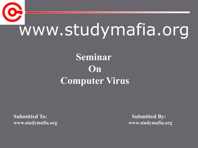 CSE computer virus.pptx. Computer virus.