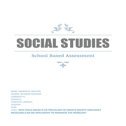 CSEC Social Studies SBA | DOCX