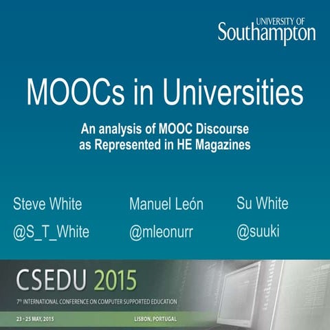 MOOCs Inside Universities. 