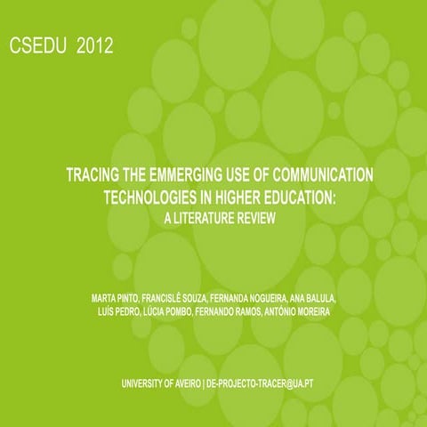 CSEDU2012 presentation | PPT