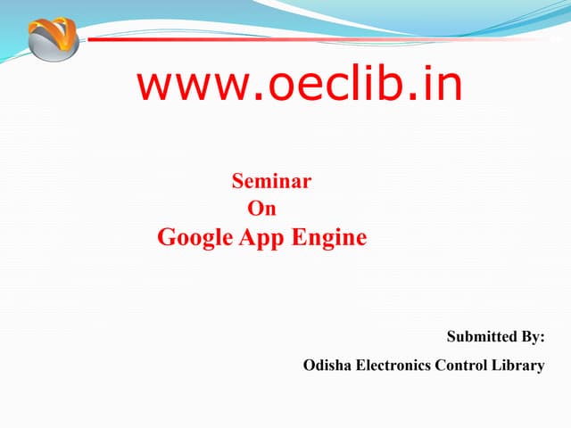 Google App Engine  ppt