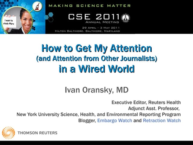 How science PR pros can get my -- and other journalists' -- attention