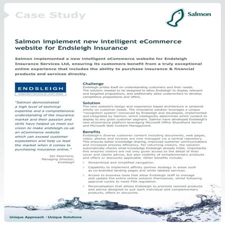 Endsleigh Insurance eCommerce case study