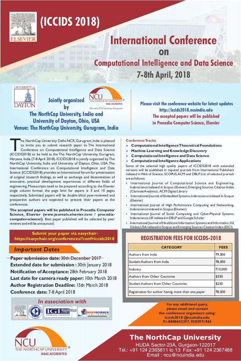 International Conference On Computational Intelligence And Data Scien