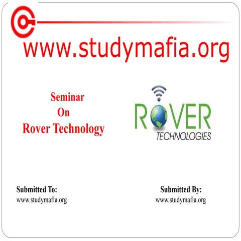 CSE Rover Technology seminar topic PPT.pptx