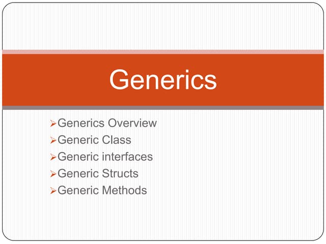 Generics C#