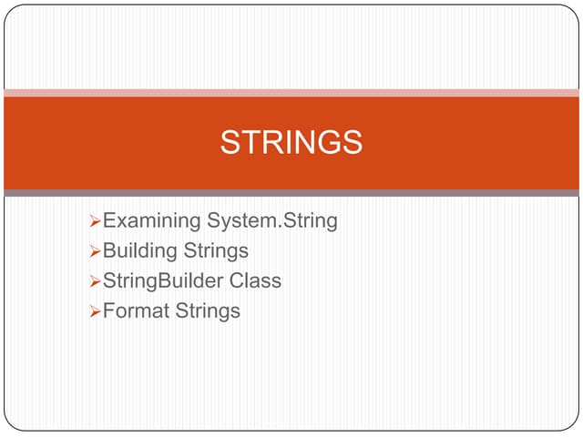 C# String