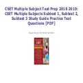 CSET Multiple Subject Test Prep 2018 2019: CSET Multiple Subjects