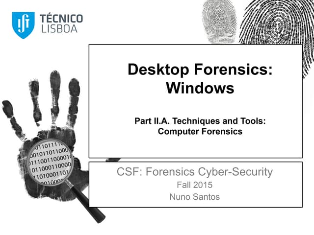 Desktop Forensics: Windows
