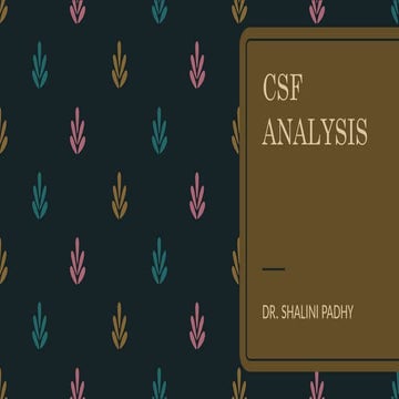 Cerebrospinal fluid sample collection | PDF