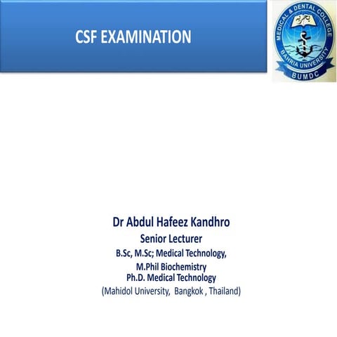 CSF examination