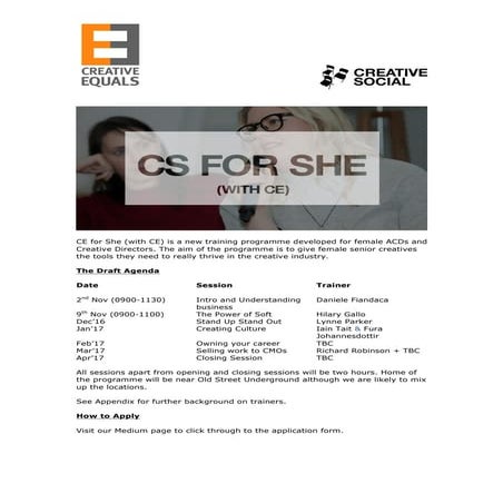 CS for She (framework)