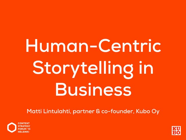 Human-Centric Storytelling in Business
