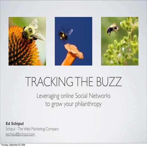 Social Media and philanthropy - tracking the buzz, making connections
