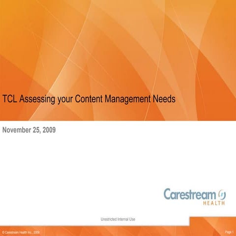 Assessing Your Content Management Needs