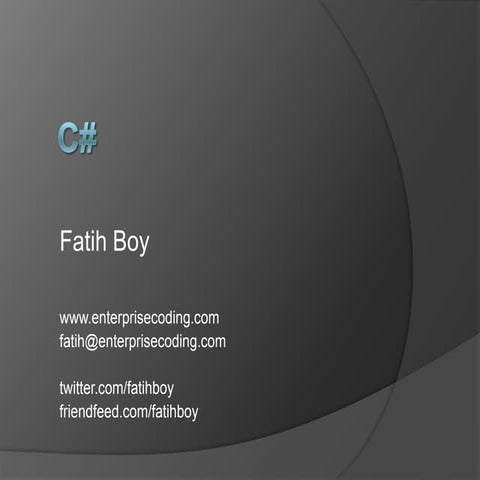 C#, Microsoft Yaz Okulu 2010 - İzmir