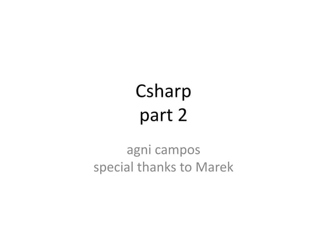 C# OOP Advanced Concepts