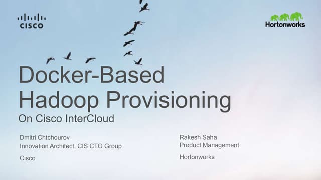 Hadoop on Docker