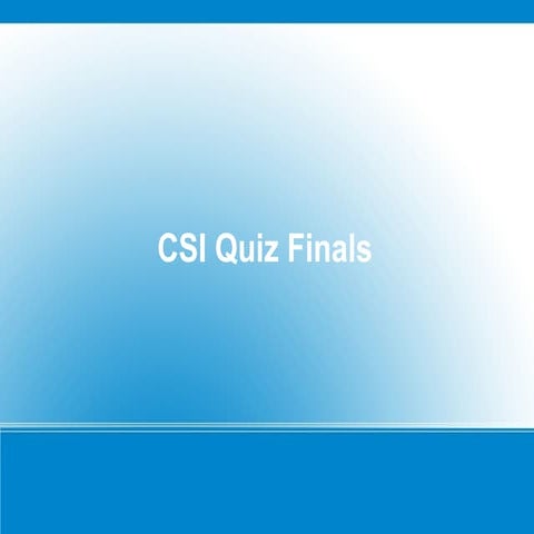 Csi quiz-withanswers | PDF