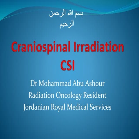 craniospinal irradiation | PPTX