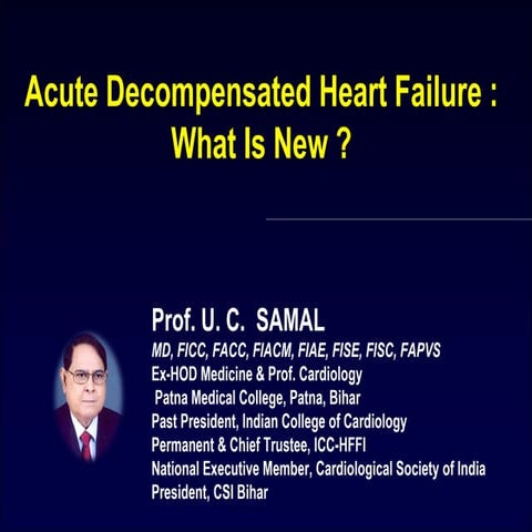 Acute Decompensated Heart Failure : What is New ?