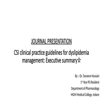 CSI clinical practice guidelines for dyslipidemia management.pptx