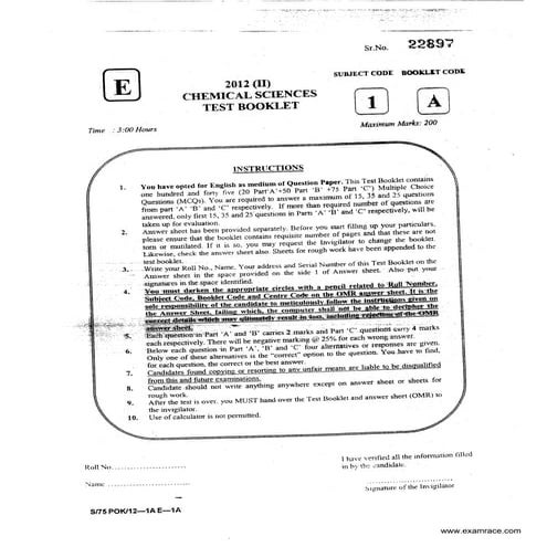 CSIR-UGC NET previous year questions