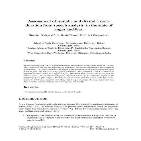 A Review of ECG signals for Human Emotion Detection | PDF
