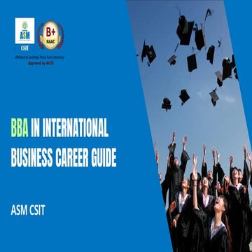 Guide to BBA in International Business Course & Careers | PDF