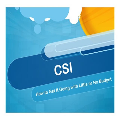 ITIL CSI: How to Get It Going with Little or No Budget - ITSM Academy Webinar