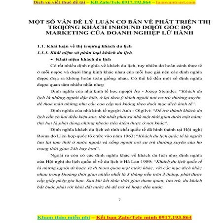 Cơ sở lý luận về phát triển thị trƣờng khách inbound dưới góc độ marketing của doanh nghiệp lữ hành.docx