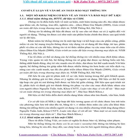 CƠ SỞ LÝ LUẬN VỀ VẤN ĐỀ AN TOÀN BẢO MẬT THÔNG TIN.docx