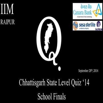 CSLQ 2.0 (Chhattisgarh State Level Quiz) School_Finals
