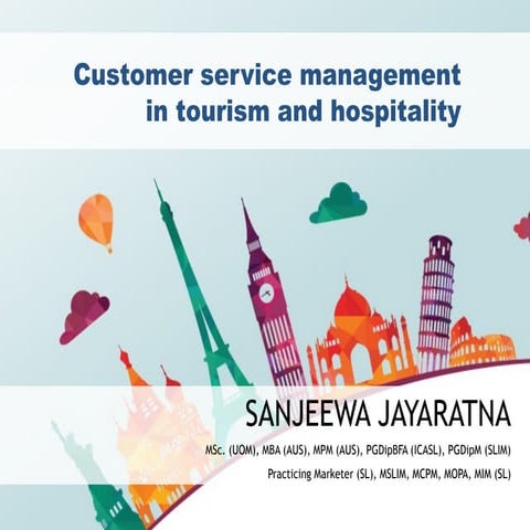 Customer Service Management in tourism and hospitality marketing