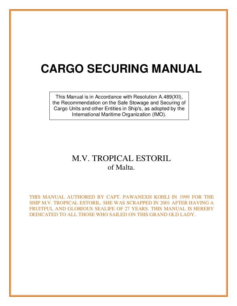 Cargo Securing Manual
