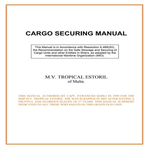 Cargo Securing Manual