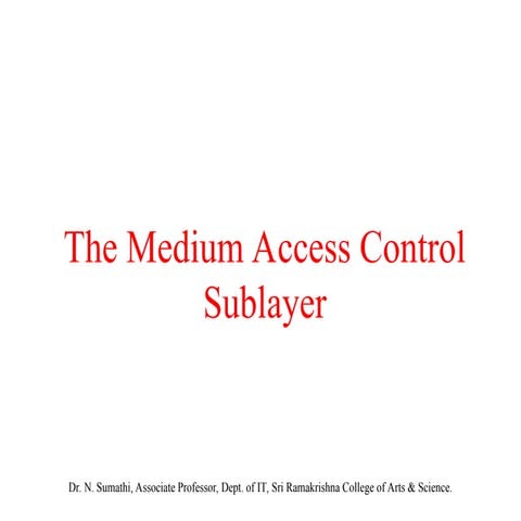 Medium access control sublayer CSMA .ppt