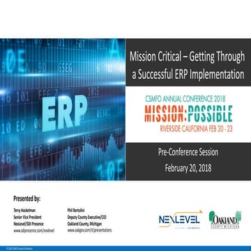 Mission Critical - Getting Through A Successful ERP Implementation