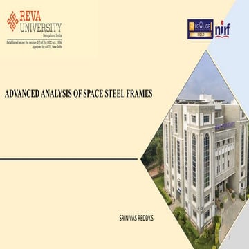 ADVANCED ANALYSIS OF SPACE STEEL FRAMES