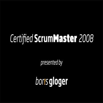 Certified Scrum Training Boris Gloger