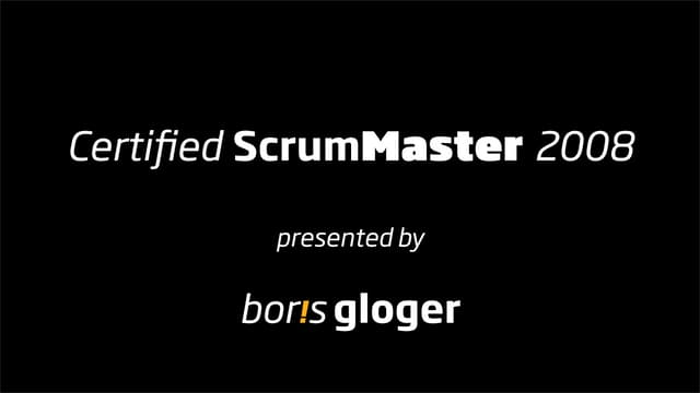 Certified Scrum Training Boris Gloger