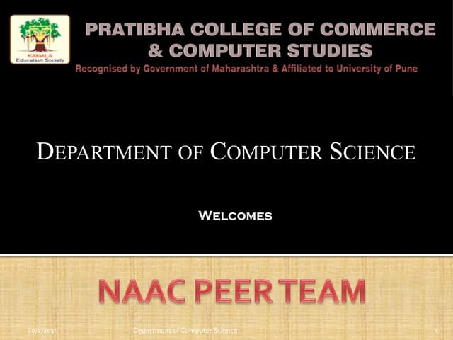 Computer Science NAAC presentation Pratibha college Chinchwad